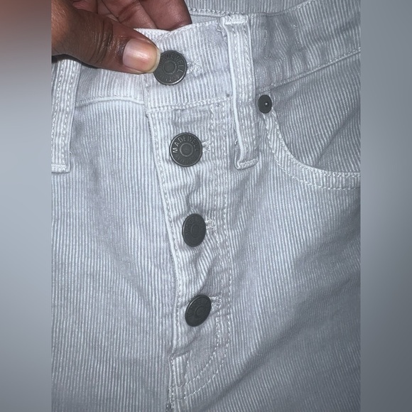 NWT Madewell Cali Denim- Boot Women's Light Gray. Corduroy Jeans size 25 - Picture 5 of 12